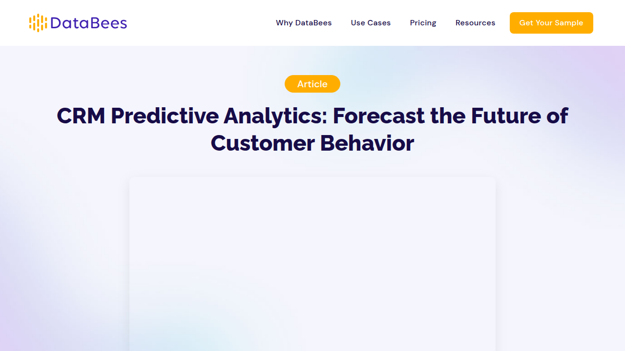 CRM Predictive Analytics: Forecast the Future of Customer …