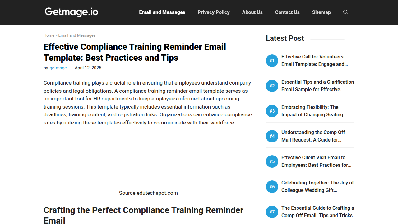 Crafting the Perfect Compliance Training Reminder …