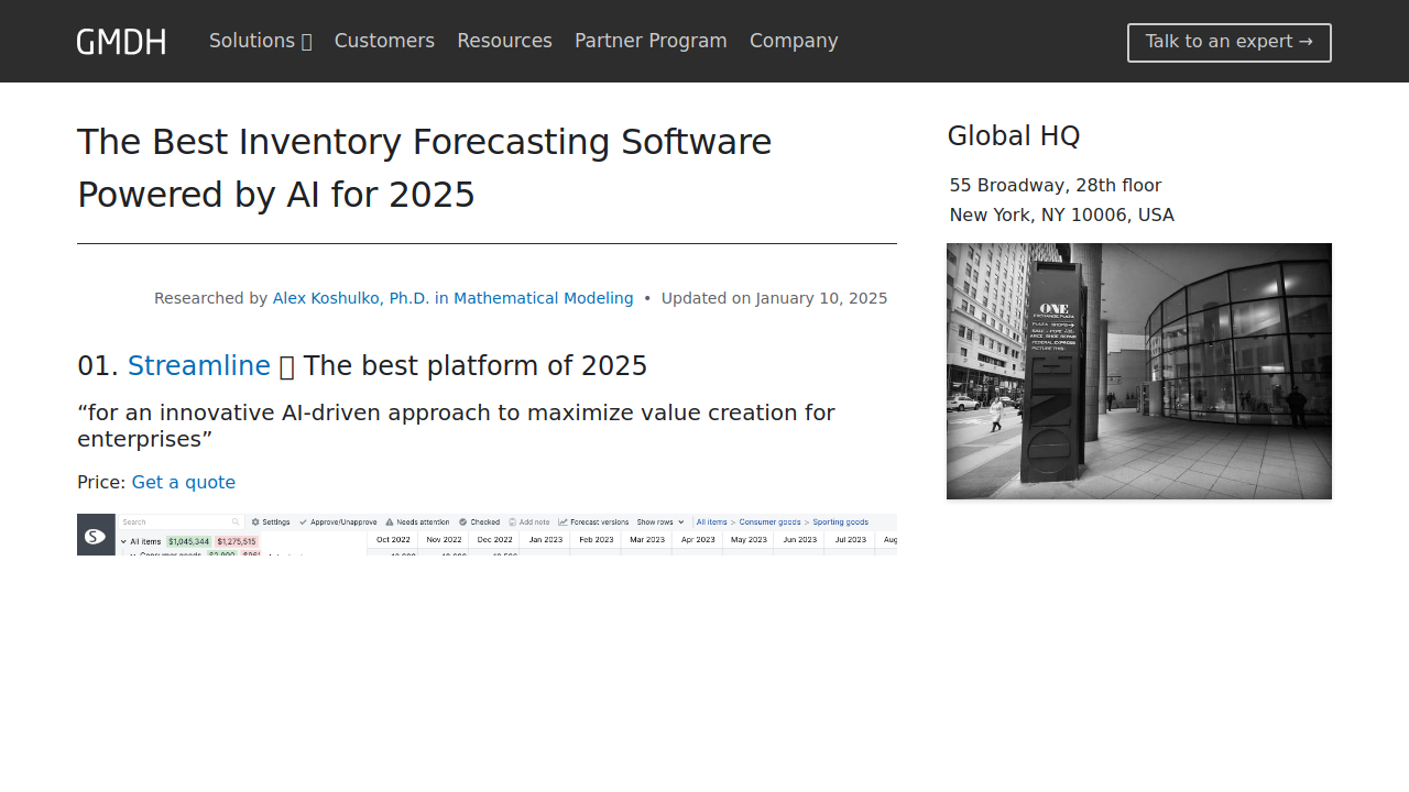 The Best Inventory Forecasting Software Powered by AI for 2025