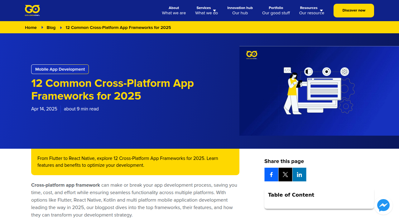 12 Common Cross-Platform App Frameworks for 2025