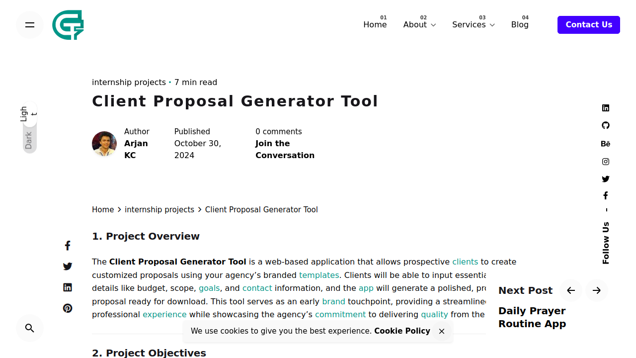 Client Proposal Generator Tool - Gurkha Technology