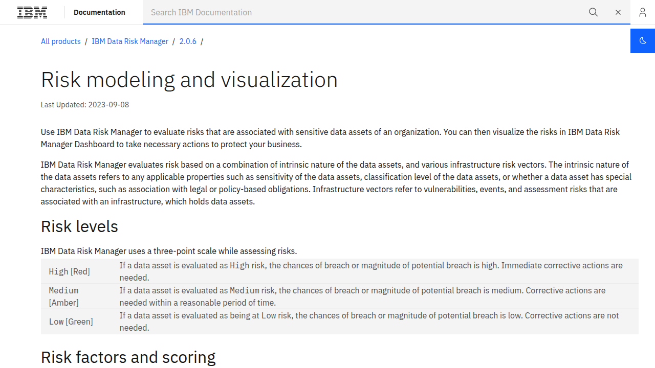 Risk modeling and visualization - IBM