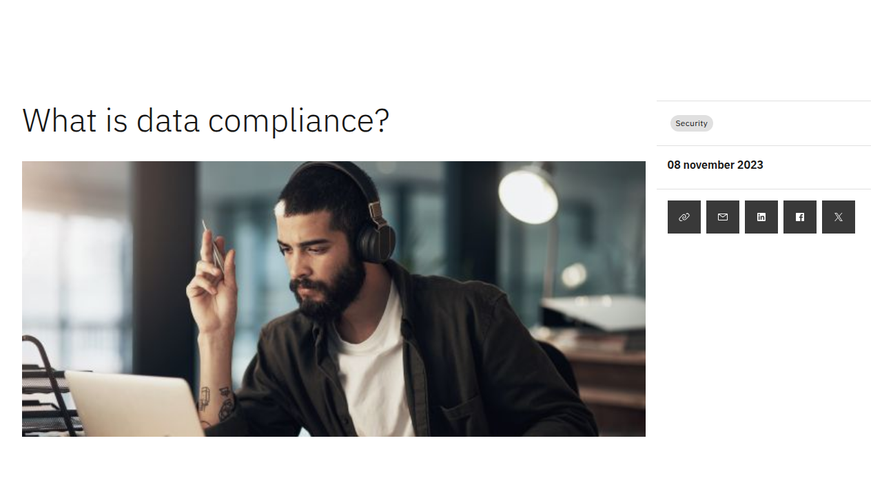 What Is Data Compliance? - IBM