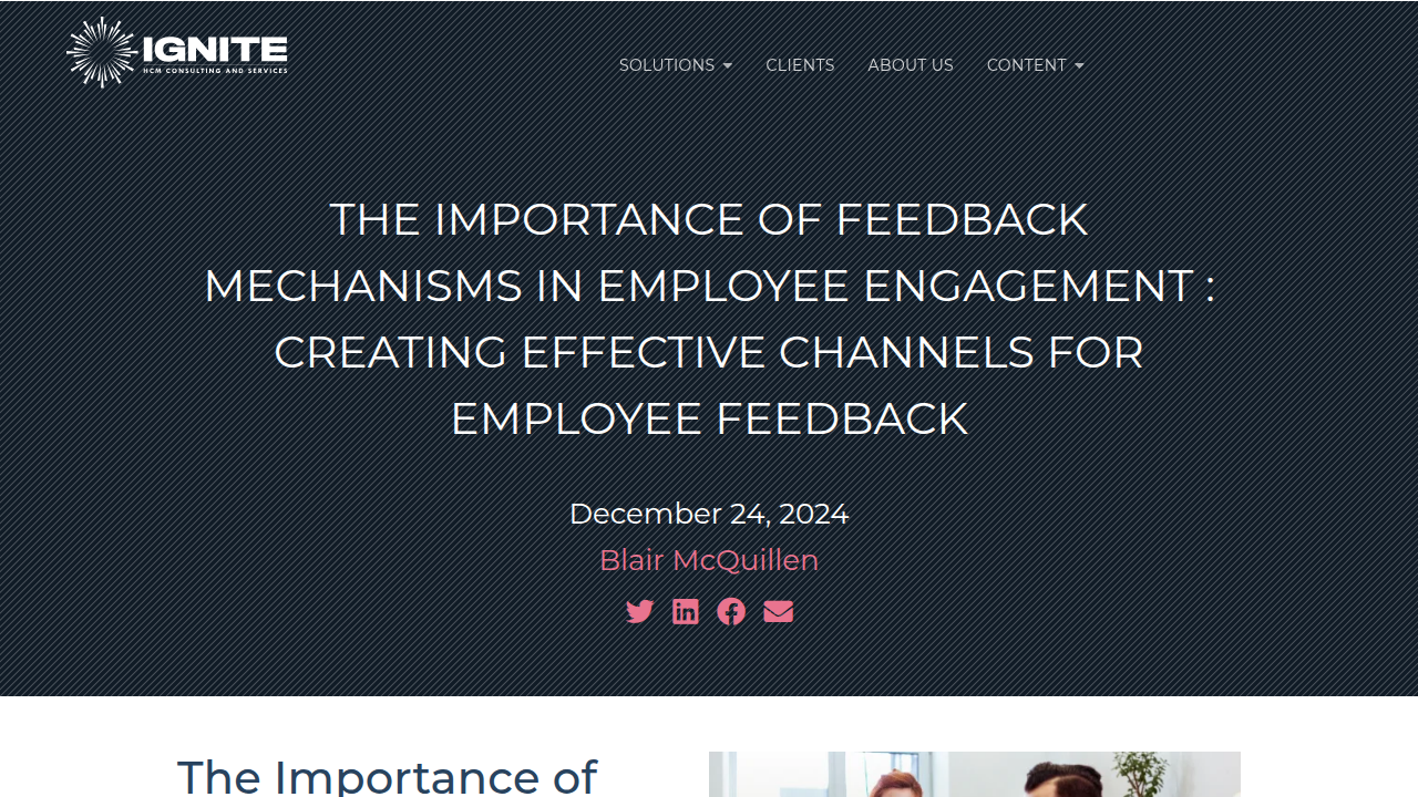 The Importance of Feedback Mechanisms in …