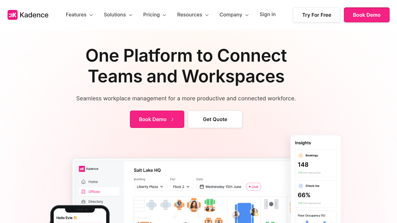 Kadence - Hybrid Workplace Management Software