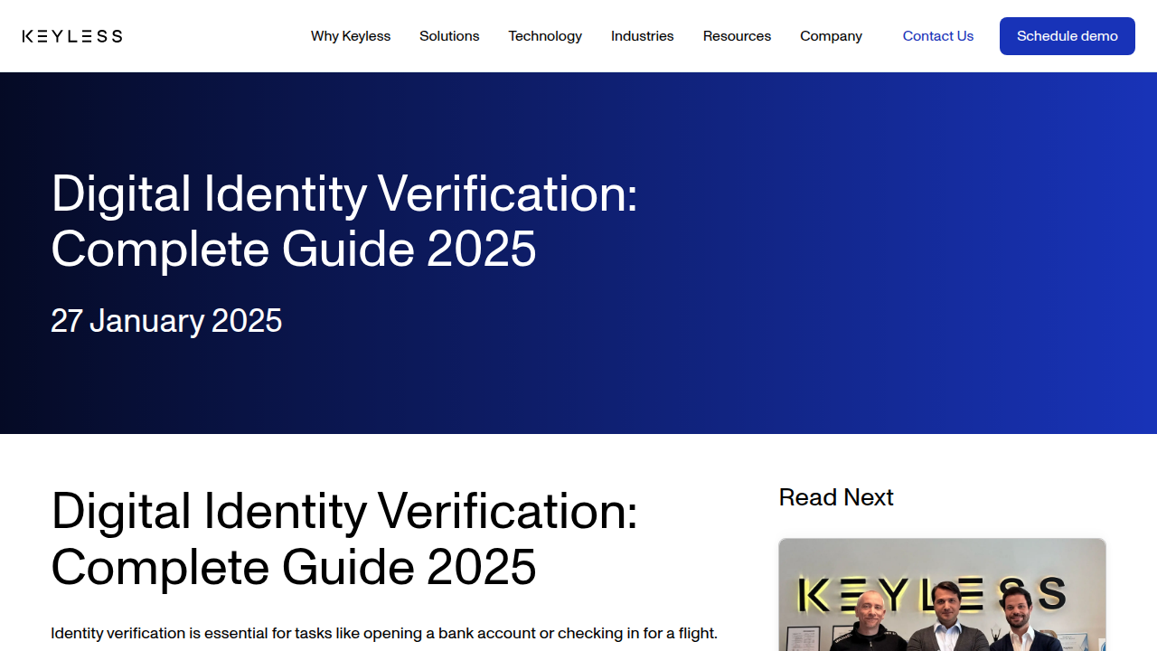 Digital Identity Verification: Complete Guide 2025