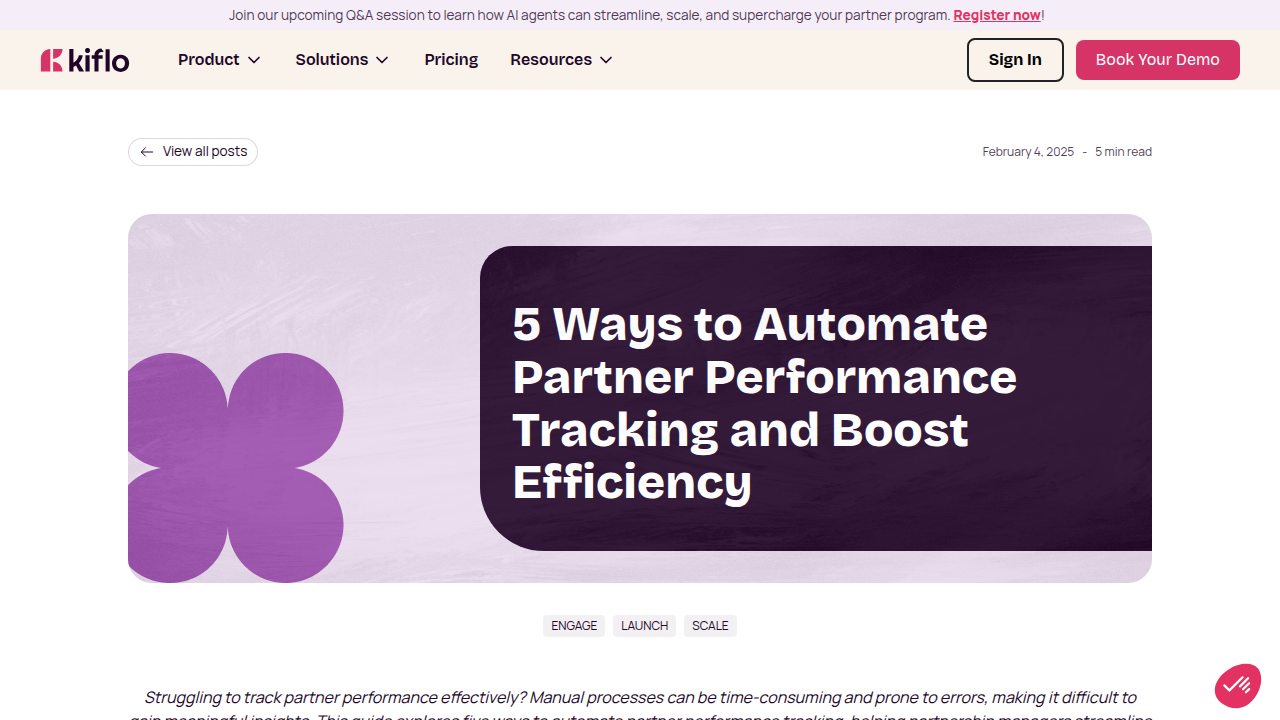 5 Ways to Automate Partner Performance Tracking | Kiflo