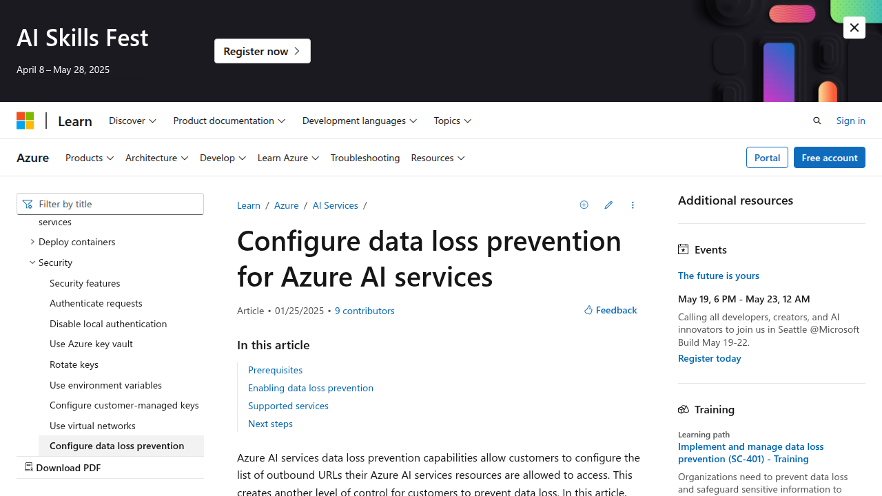 Data loss prevention - Azure AI services | Microsoft Learn