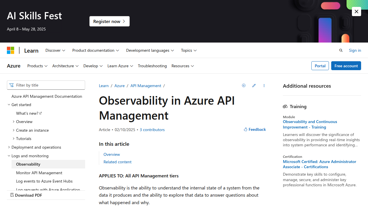Observability in Azure API Management | Microsoft Learn