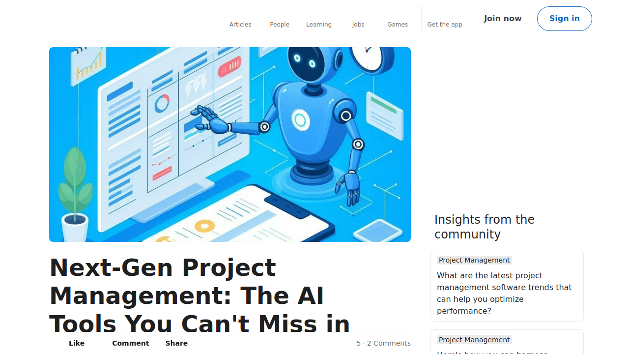 Next-Gen Project Management: The AI Tools You …
