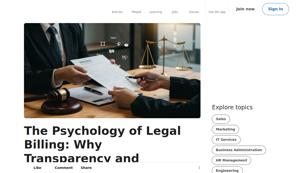 The Psychology of Legal Billing: Why Transparency and