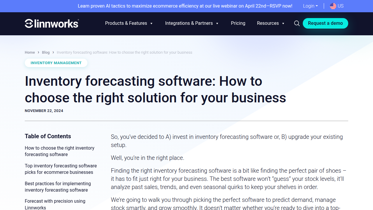 Inventory forecasting software: How to choose the …