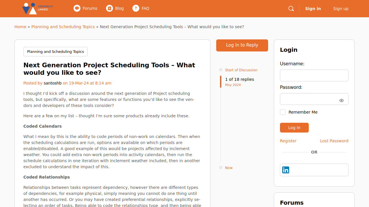 Next Generation Project Scheduling Tools - LogicallyLinked