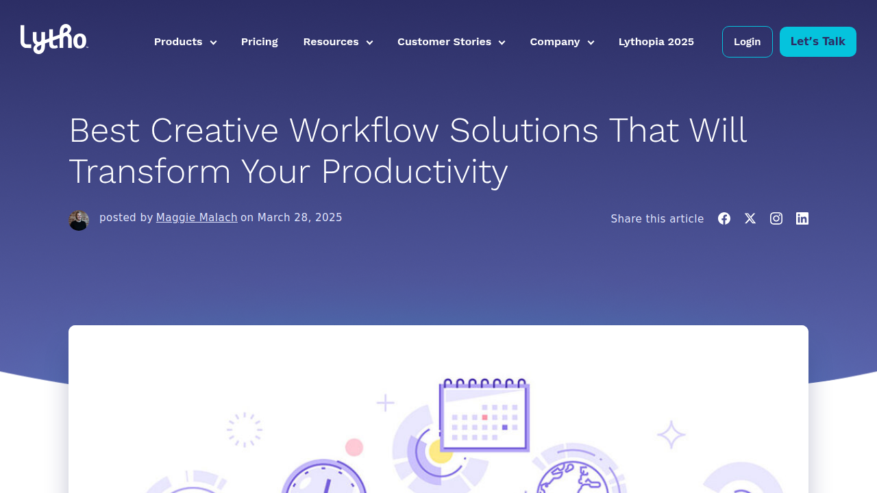 Best Creative Workflow Solutions to Boost Productivity | Lytho