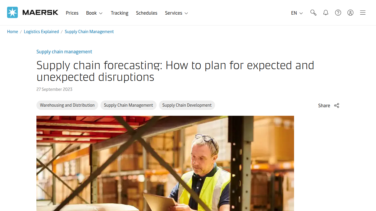 Supply chain forecasting: Planning for disruptions