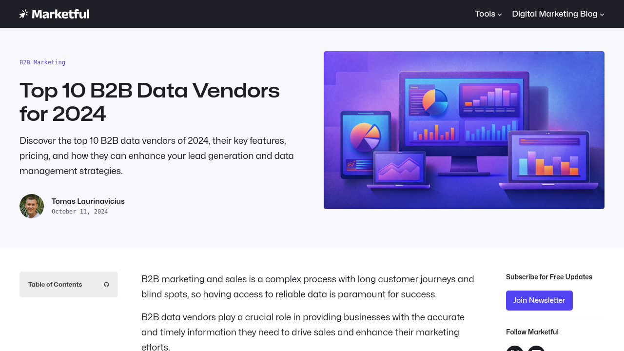 Top 10 B2B Data Vendors for 2024 - marketful.com