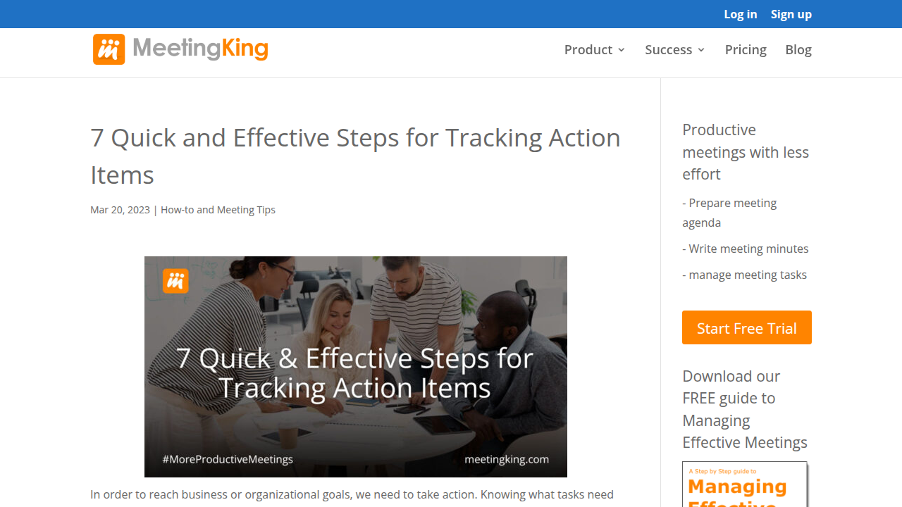 7 Quick and Effective Steps for Tracking Action Items
