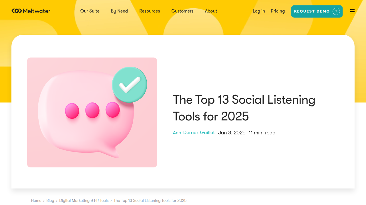 The Top 13 Social Listening Tools for 2025 - Meltwater