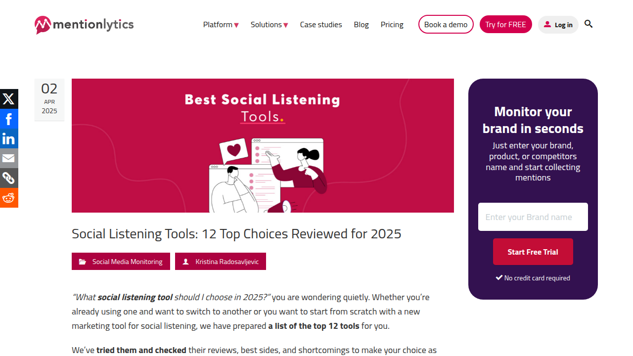 Social Listening Tools: 12 Top Choices Reviewed for …