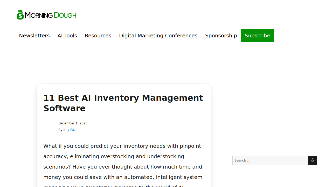 11 Best AI Inventory Management Software - Morning Dough