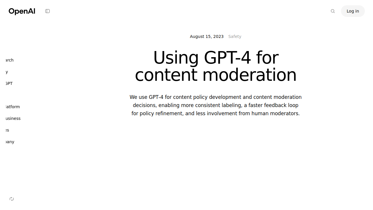 Using GPT-4 for content moderation - OpenAI