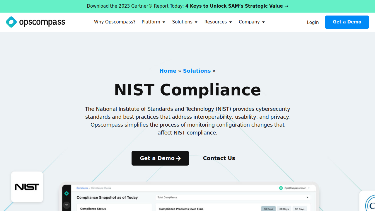 Opscompass NIST Compliance: Ensure Security