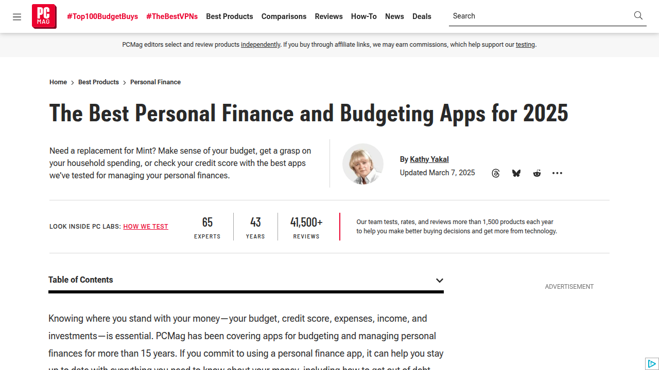 The Best Personal Finance and Budgeting Apps for 2025