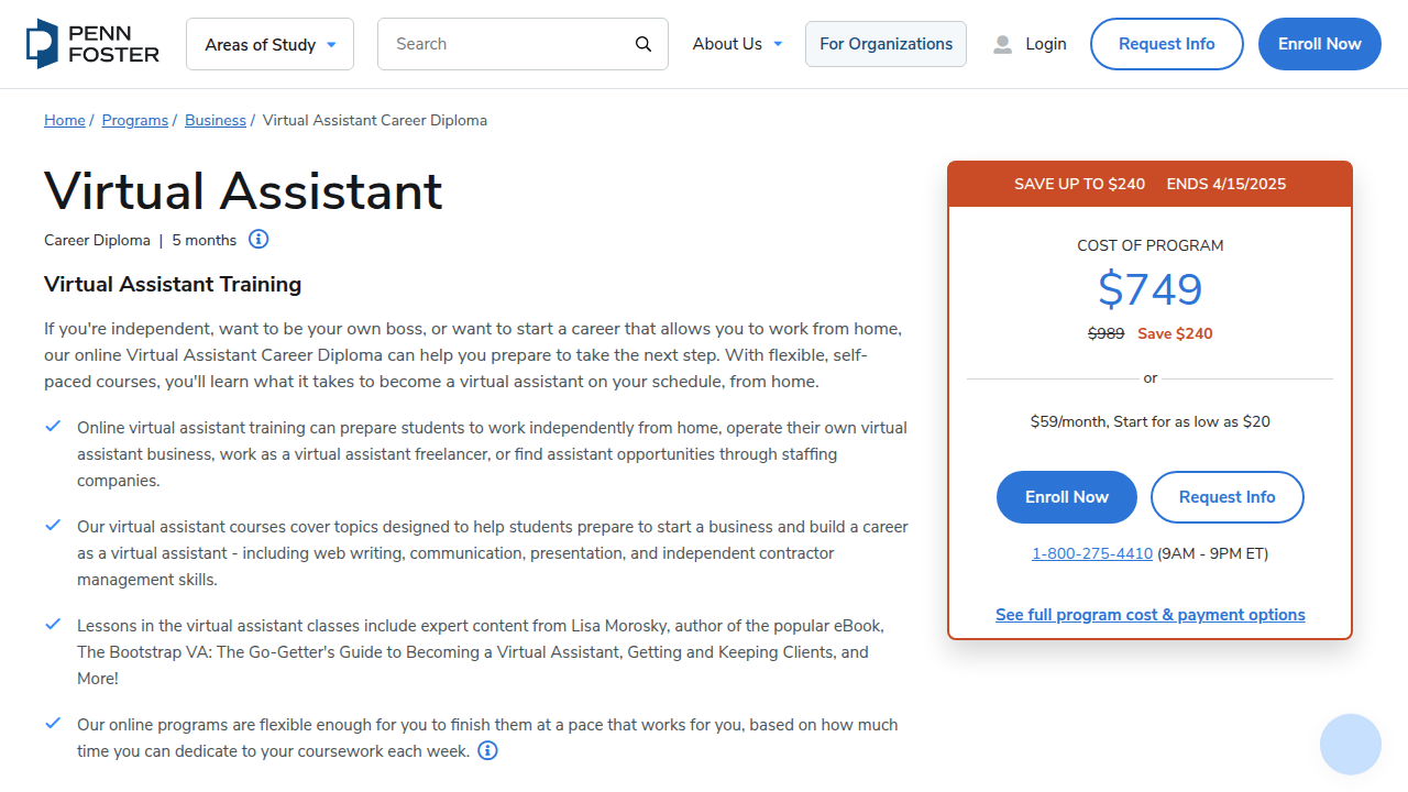 Online Virtual Assistant Training - Penn Foster