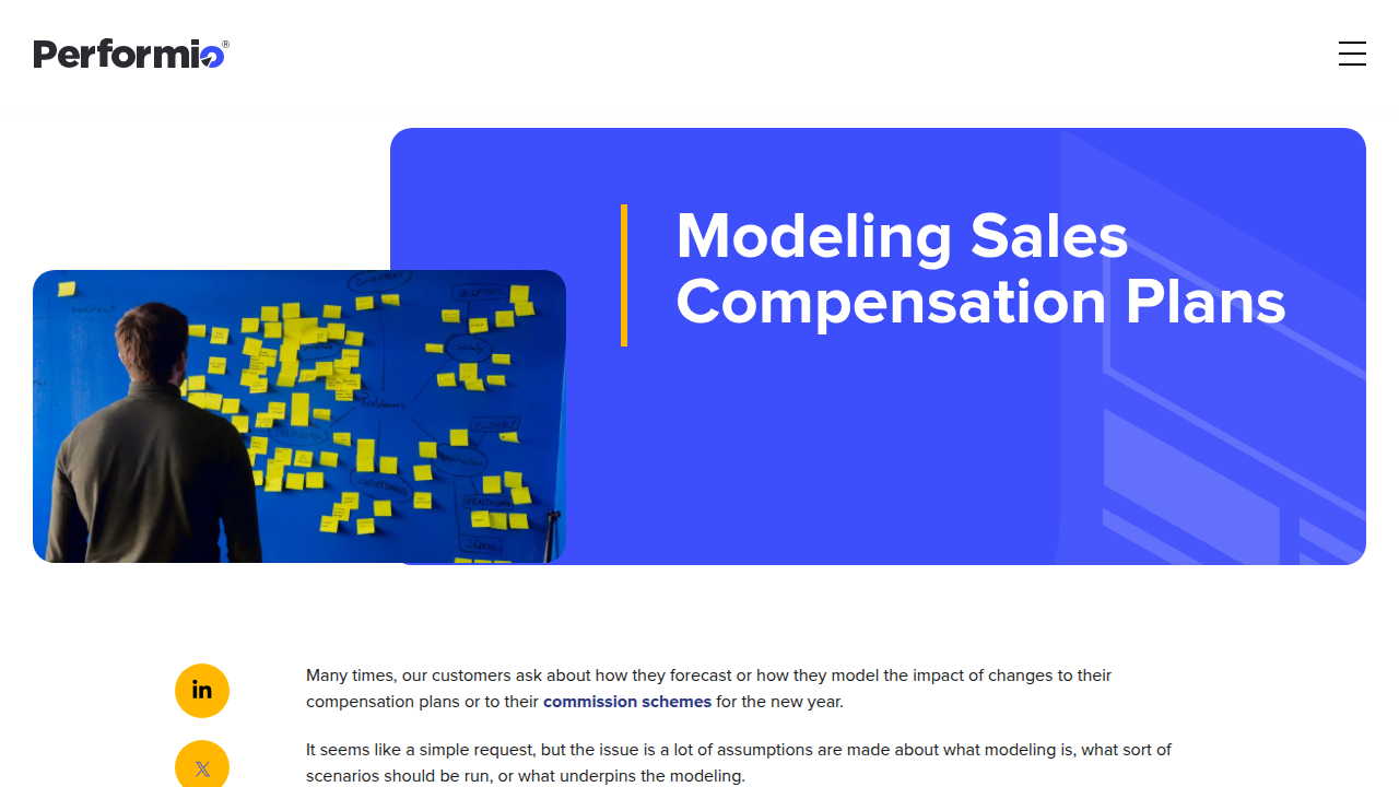 Modeling Sales Compensation Plans - Performio