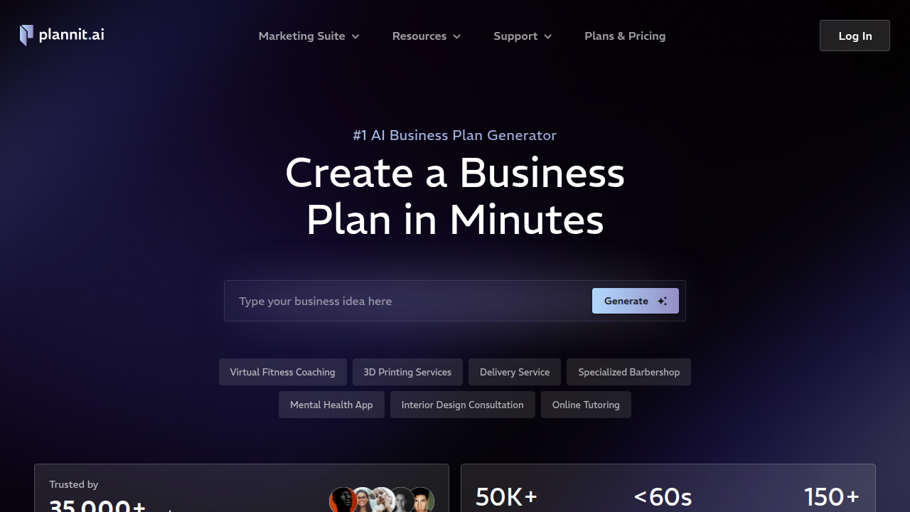 Create a Business Plan in Minutes | Plannit.ai