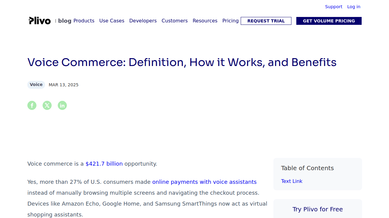 What is Voice Commerce - Plivo