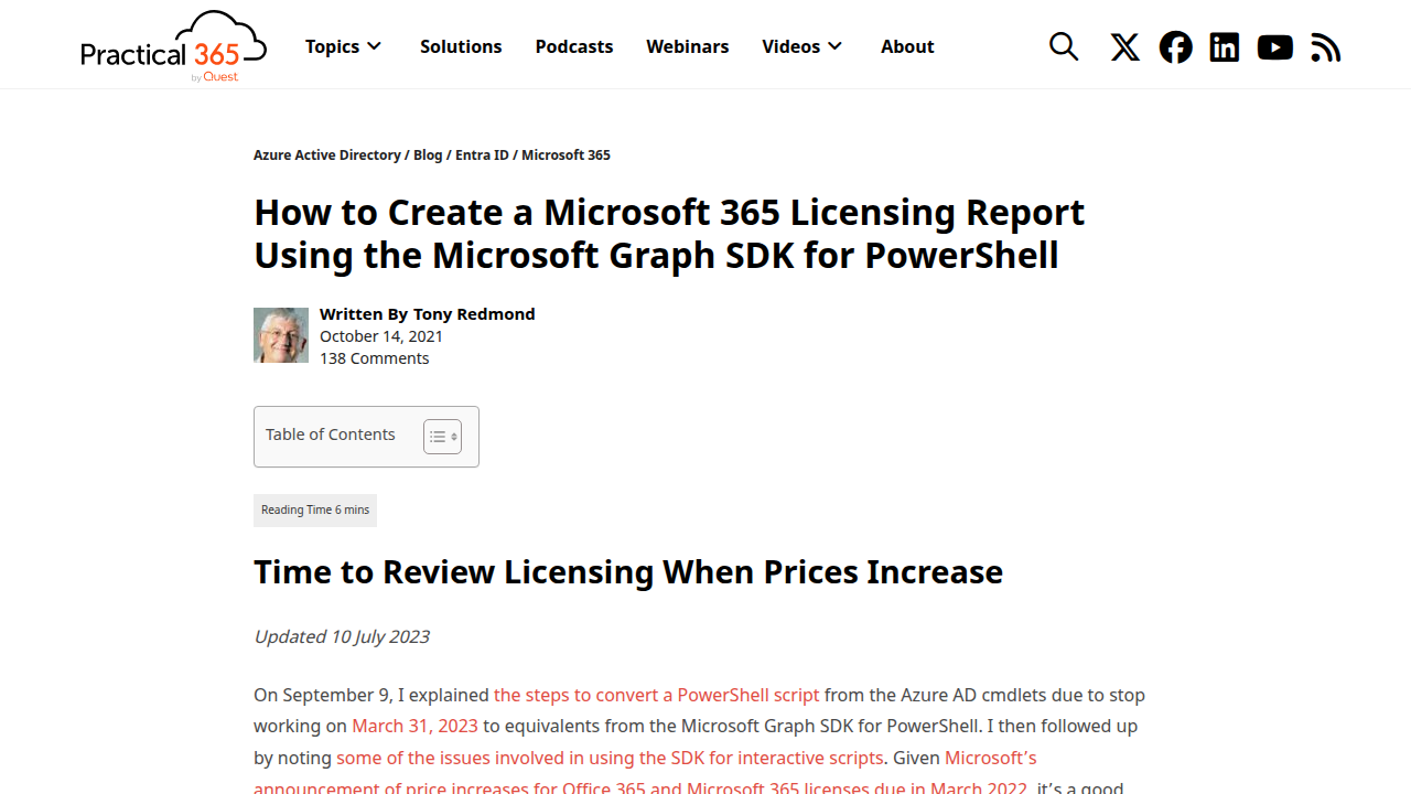 Create a Microsoft 365 Licensing Report with PowerShell