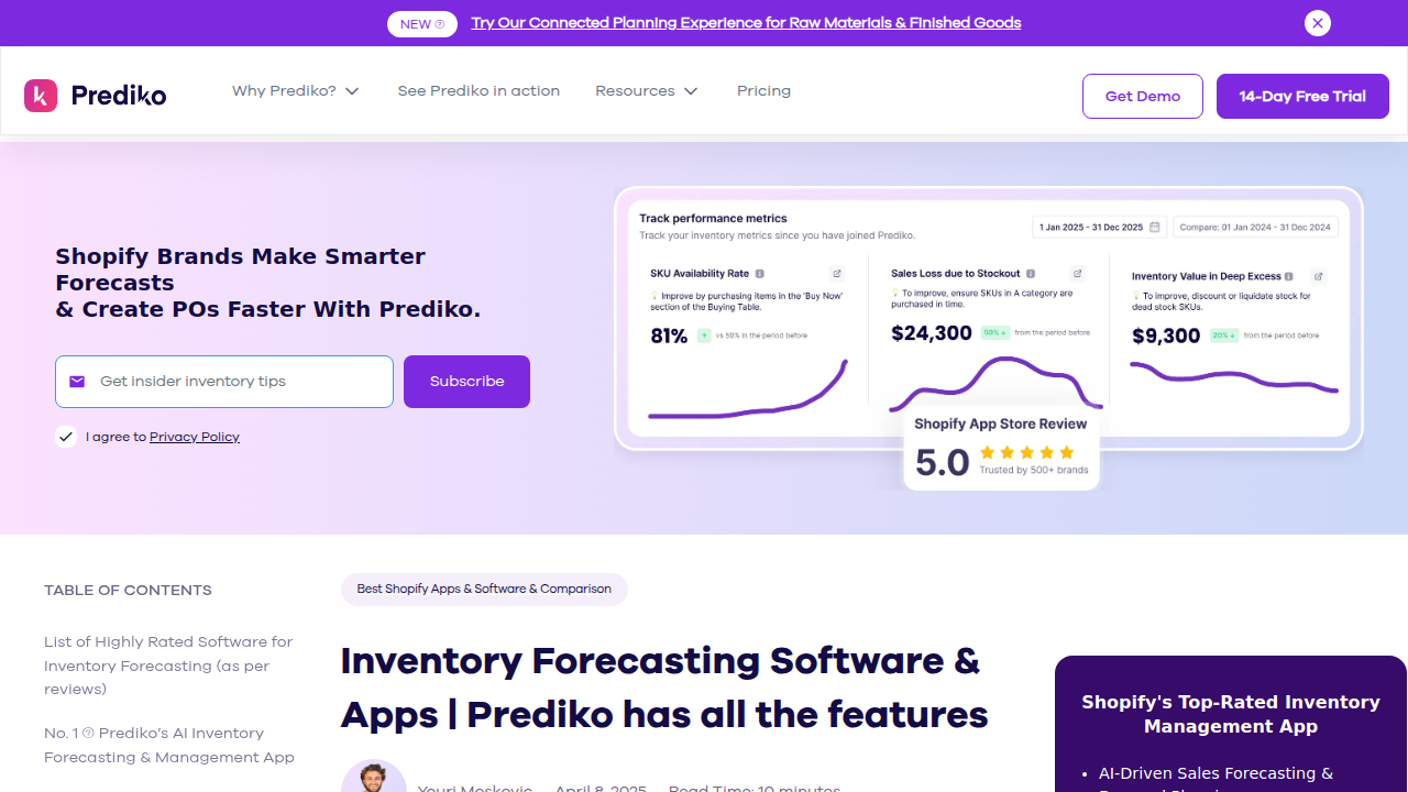 10 Best Inventory Forecasting Software & Tools …