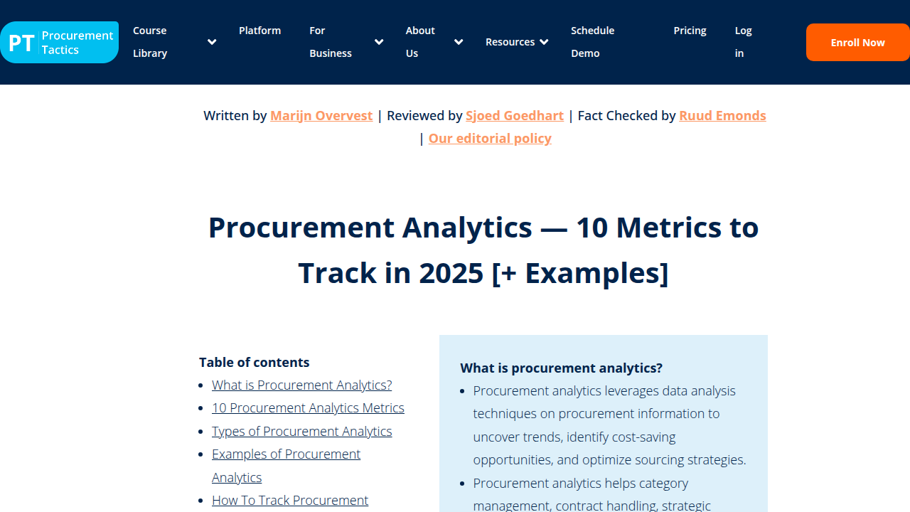 10 Metrics to Track in 2025 [+ Examples] - Procurement Tactics