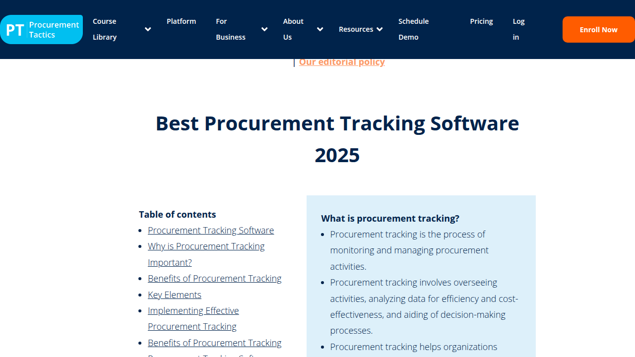 Best Procurement Tracking Software 2025