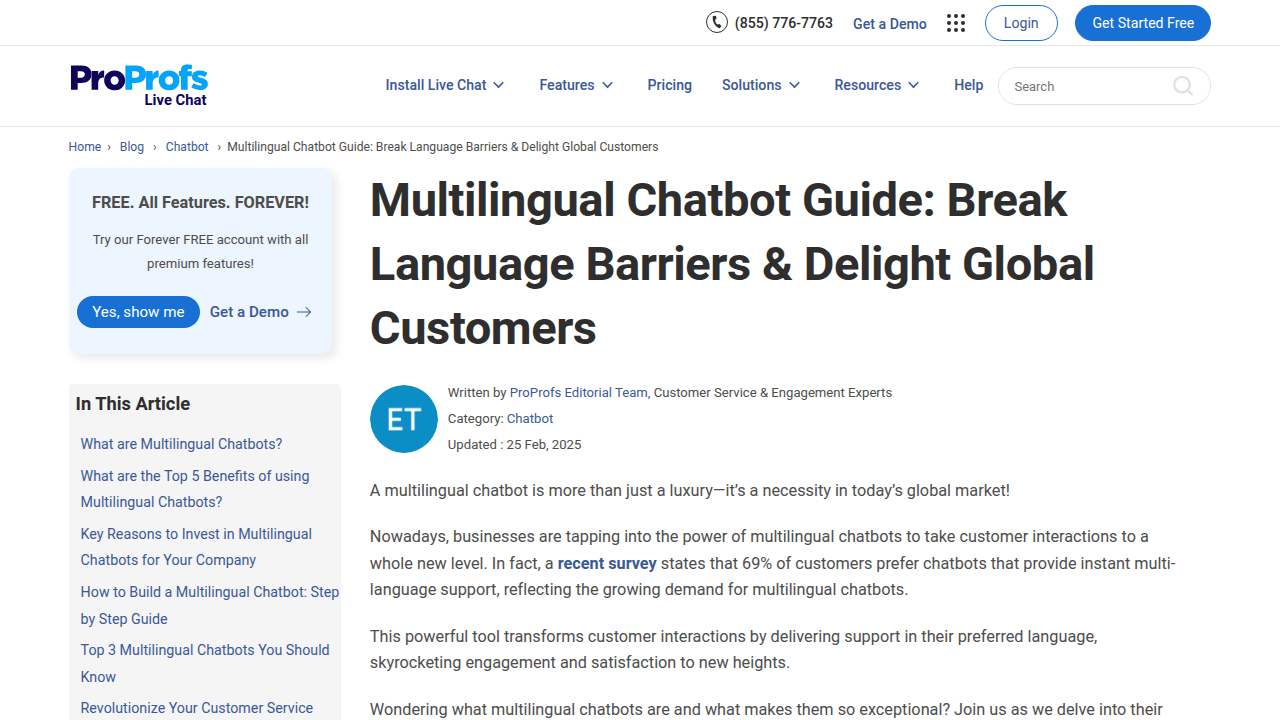 Multilingual Chatbots : Know All Benefits & Features (2025)
