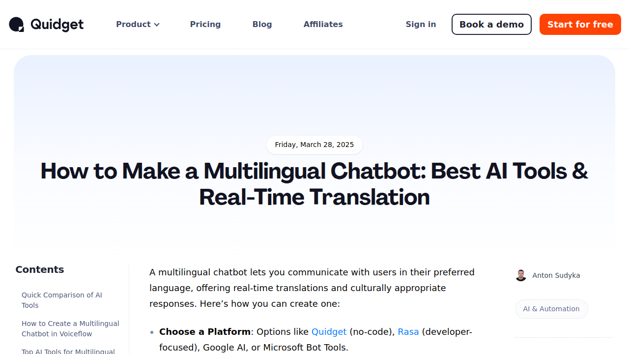 How to Make a Multilingual Chatbot: Best AI Tools & Real-Time …