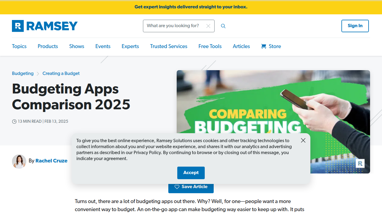 Budgeting Apps Comparison 2025 - Ramsey - Ramsey Solutions