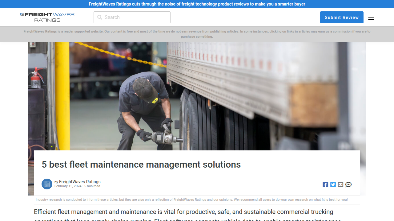5 best fleet maintenance management solutions