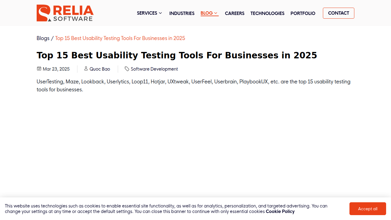 Top 15 Best Usability Testing Tools For Businesses in 2025