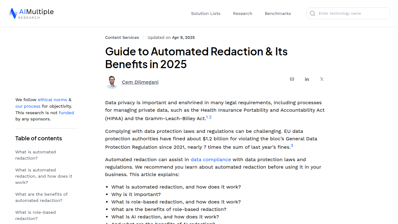 Guide to Automated Redaction & Its Benefits in 2025