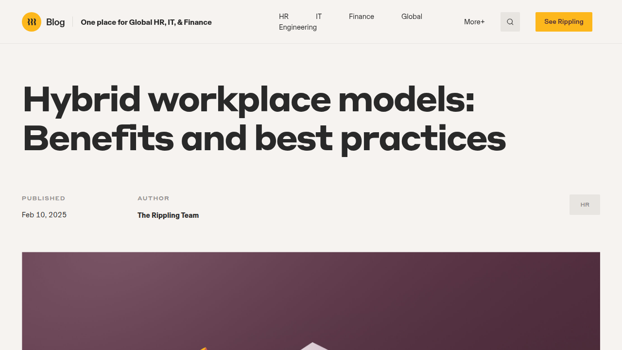 What is a Hybrid Workplace? Models & Benefits Explained - Rippling