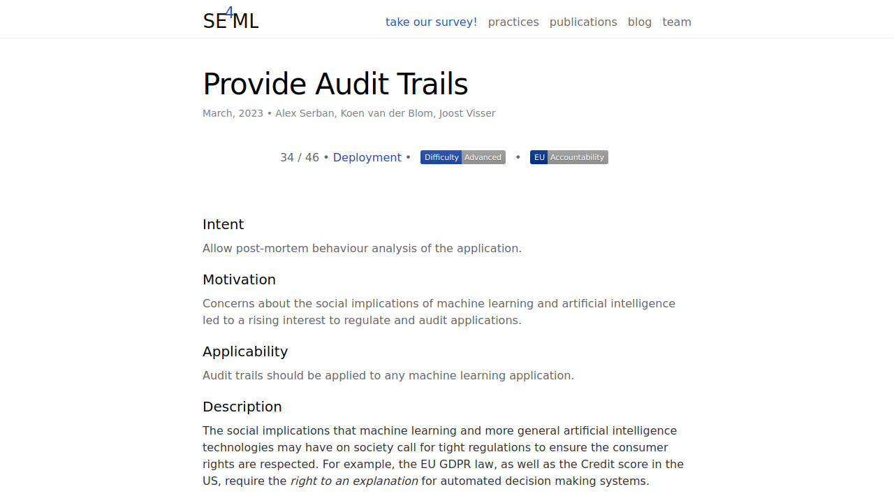 SE-ML | 04 Audit_trails