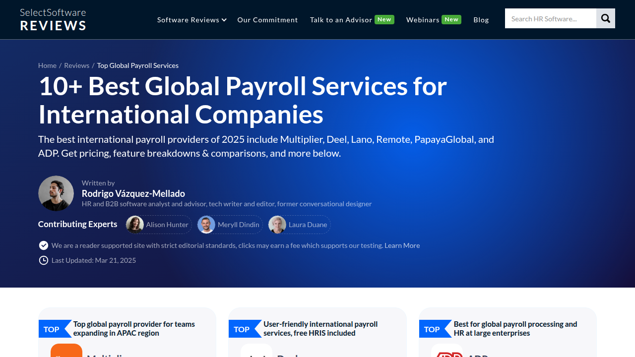 10+ Best Global Payroll Services for International …