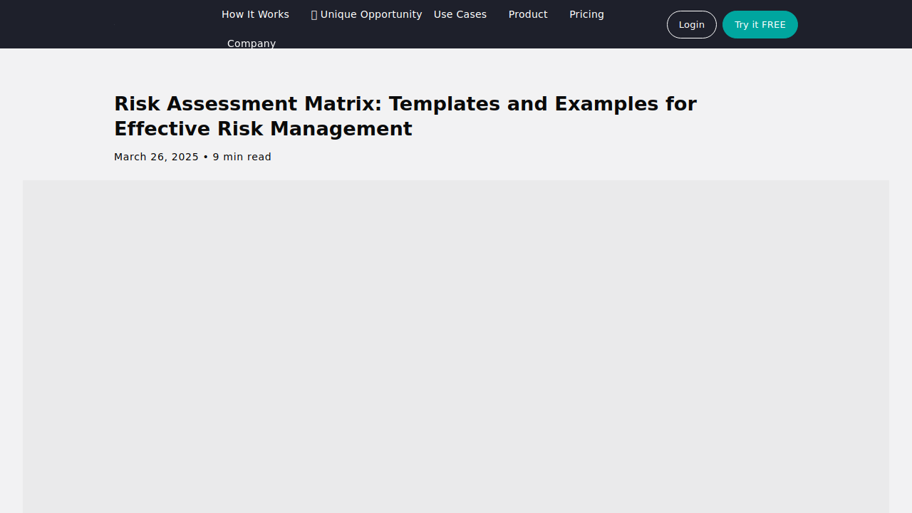 Risk Assessment Matrix: Templates and Examples - Sembly AI