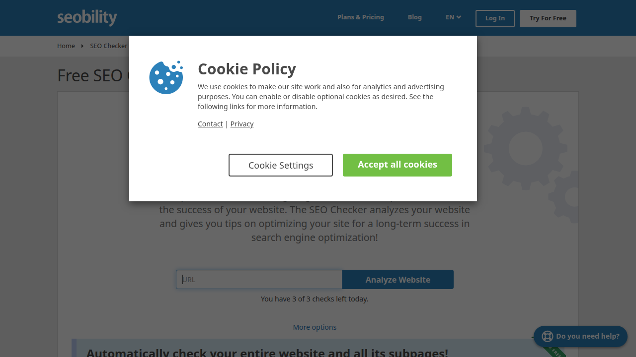 SEO Checker | Test your website for free with Seobility