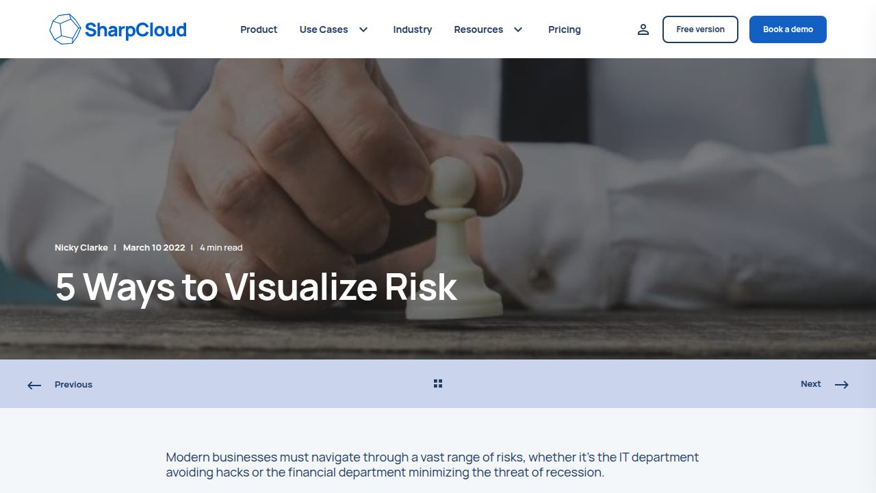 5 Ways to Visualize Risk - sharpcloud