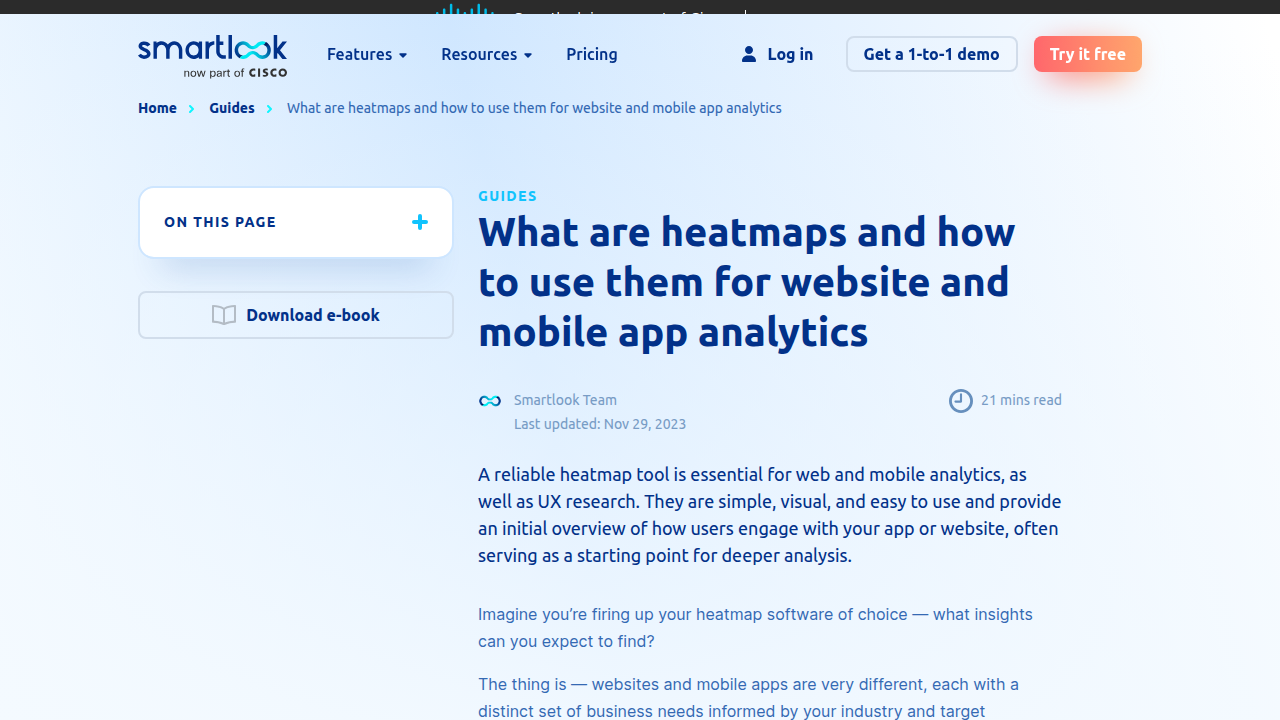 A guide to heat maps for website and mobile app …