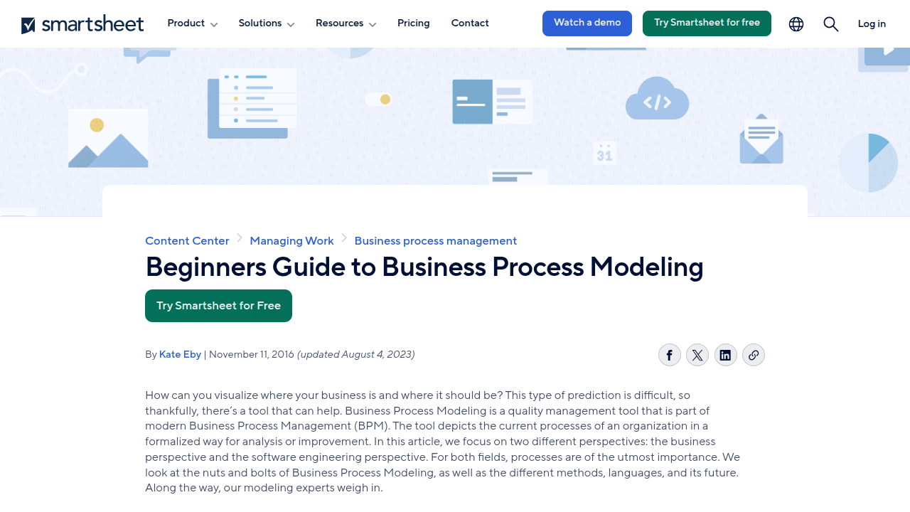 Guide to Business Process Modeling | Smartsheet