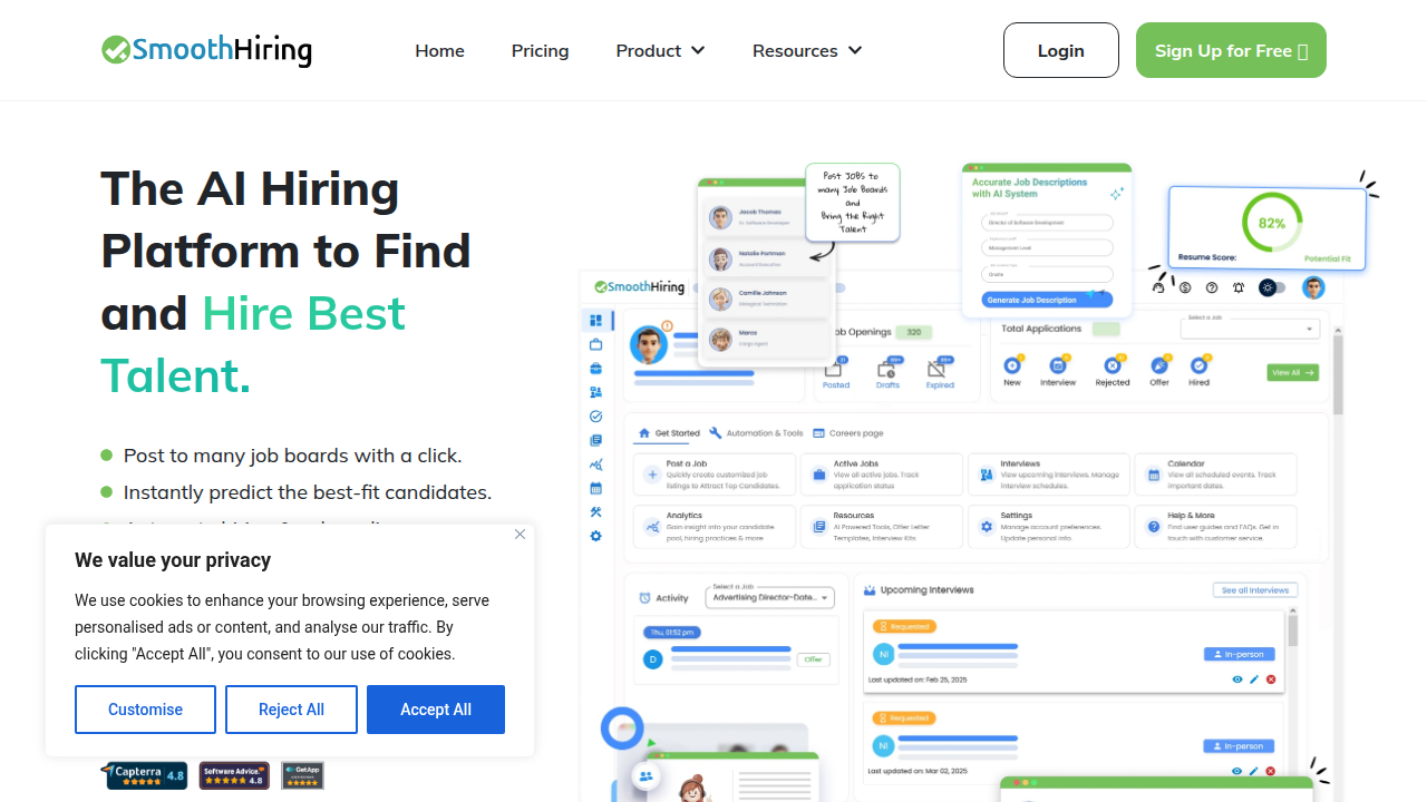 Predictive Hiring Platform | Job Posting Software | SmoothHiring
